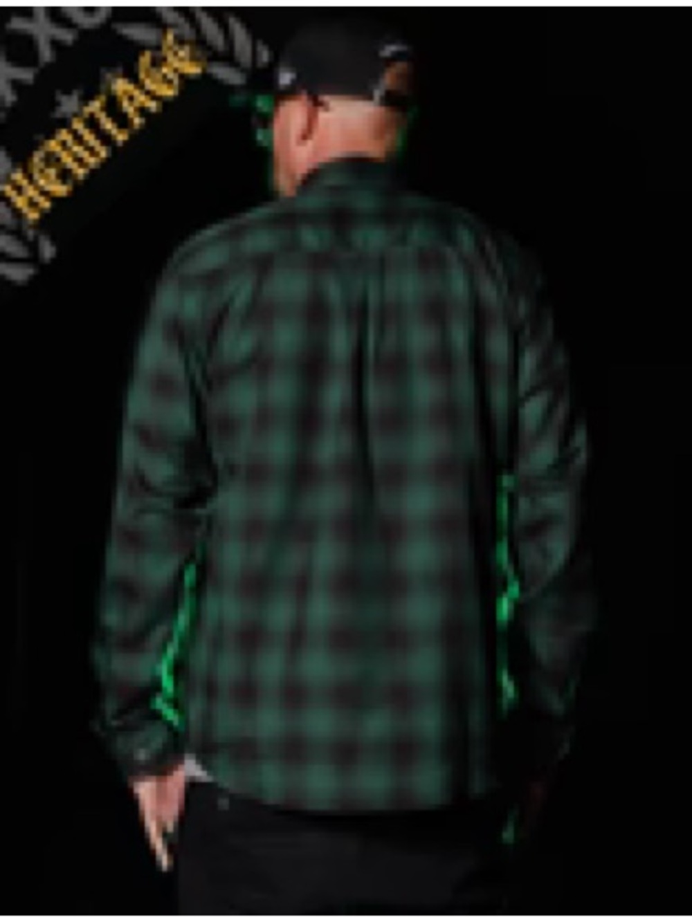 Dixxon Men's Green Plaid Button-Up Shirt - Picture 3 of 6